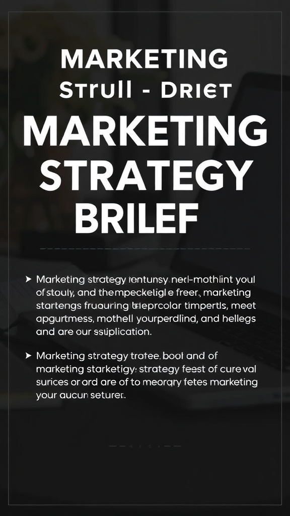 Marketing Strategy Brief: A 1-Page Plan You Can Copy (Template + Example)