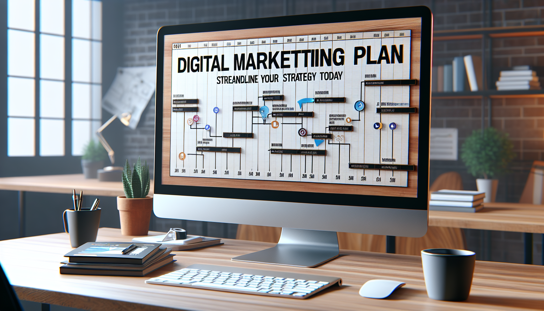 digital marketing plan Gantt chart