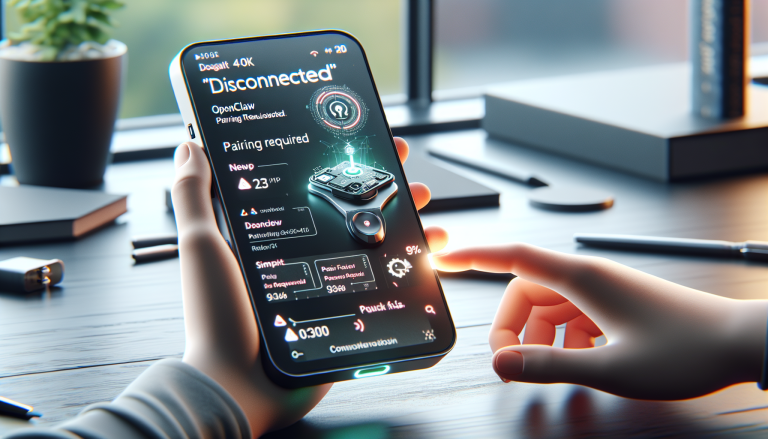 openclaw disconnected (1008) pairing required